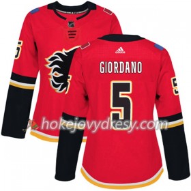 Dámské Hokejový Dres Calgary Flames Mark Giordano 5 Červená 2017-2018 Adidas Authentic